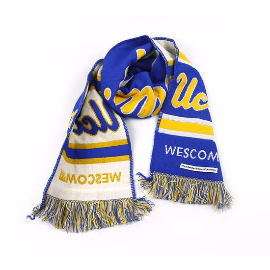 Wholesale OEM Fashion Comfortable Advertising Custom Printed National Team Long Velvet Football Team Fans Club Scarf