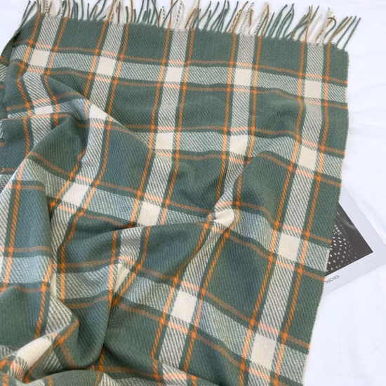 Neck Scarves Shawl Blanket Ladies Plaid Tassel Cashmere Winter Scarf